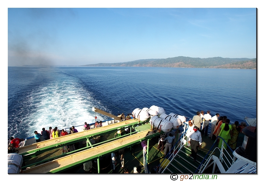 Deck view of the mid sea during Havellock journey at Andaman Islands