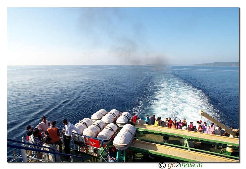 Middle of  Sea view from Ship during  Havellock journey Andaman Port Blair