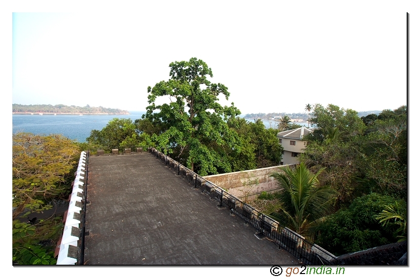 Andaman cellular jail beach view from top
